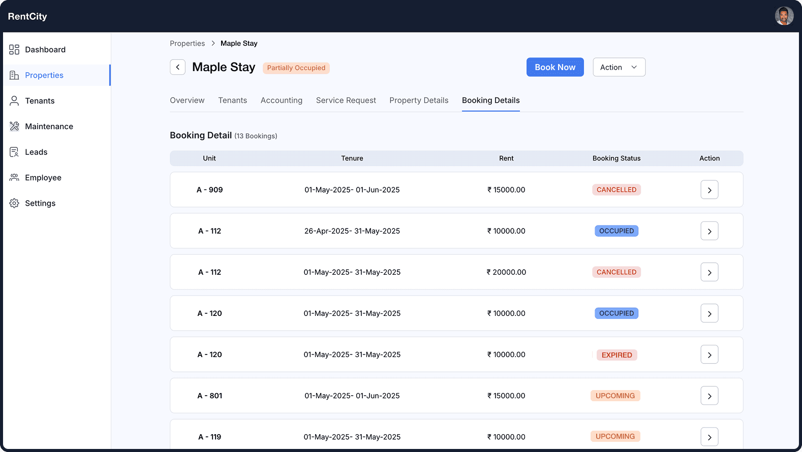 Bookings and Cancellations